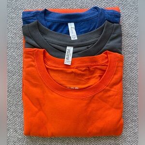NWOT 3 T-shirt Pack - Gray, Orange,and Blue: Tom’s Blanks, Alstyle, no brand